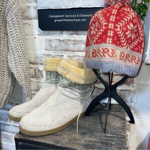 Toms leather moccasin boots women’s size 12